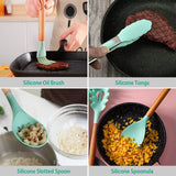 11-Piece: Silicone Cooking Utensil Set Kitchen Tools & Gadgets - Tophatter Daily Deals