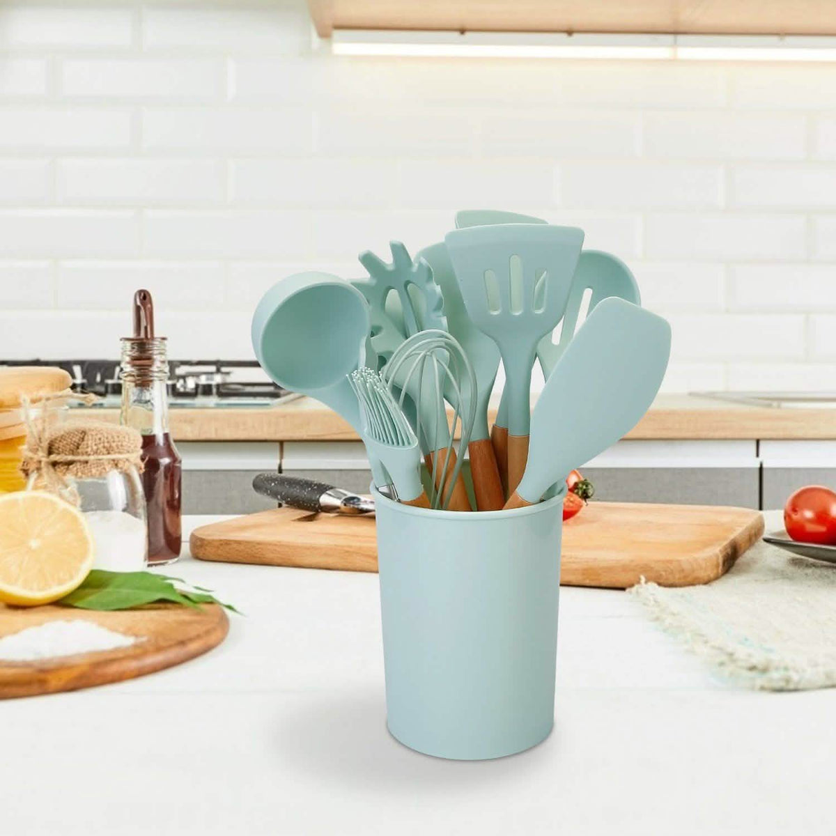 11-Piece: Silicone Cooking Utensil Set Kitchen Tools & Gadgets - Tophatter Daily Deals