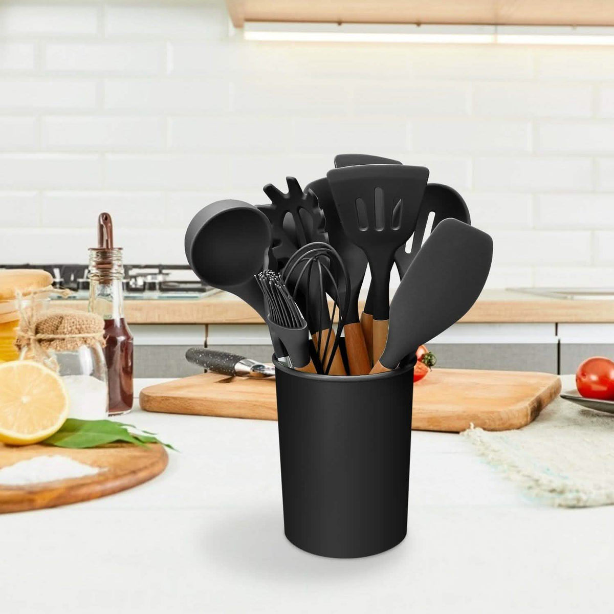 11-Piece: Silicone Cooking Utensil Set Kitchen Tools & Gadgets - Tophatter Daily Deals