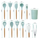 11-Piece: Silicone Cooking Utensil Set Kitchen Tools & Gadgets - Tophatter Daily Deals