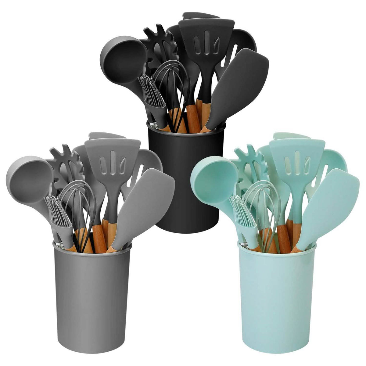 11-Piece: Silicone Cooking Utensil Set Kitchen Tools & Gadgets - Tophatter Daily Deals