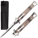 11" The Don Massive AKC Italian Stiletto-GS111 Snakeskin grain KNIVES - Tophatter Daily Deals