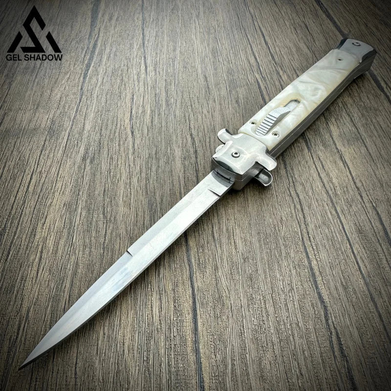 11" The Don Massive AKC Italian Stiletto-GS111 White KNIVES - Tophatter Daily Deals