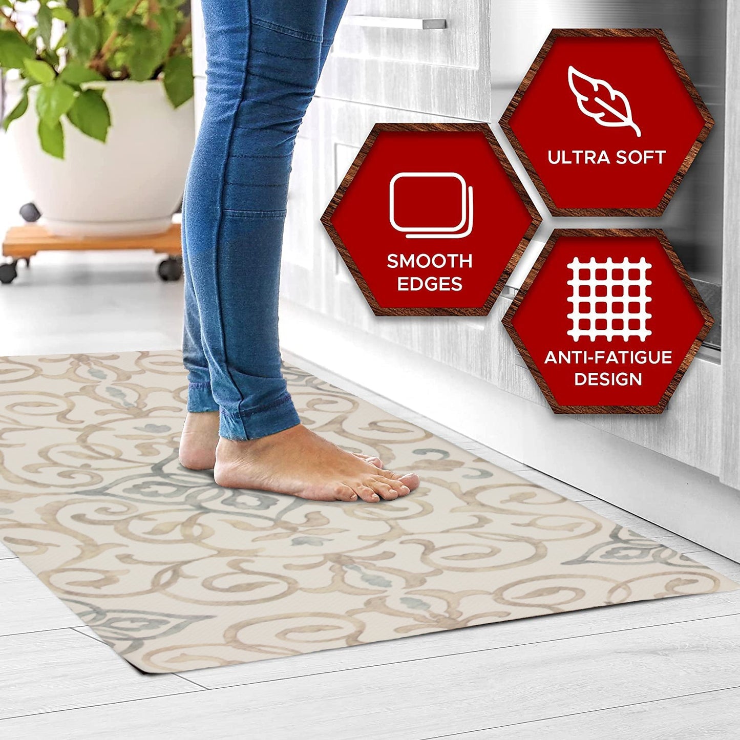20"x39" Anti-Fatigue Embossed Floor Mat (RUSTIC MEDALLION) Anti-Fatigue Mats - Tophatter Daily Deals