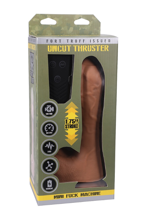Fort Troff Uncut Thruster Mini (Flesh) – 1.75 Inch Stroke Vibration Machine > Dildos > Thrusting Dildos - Tophatter Daily Deals