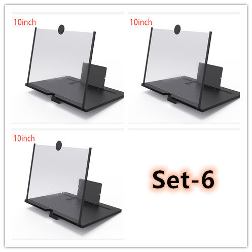 3D Screen Magnifier Signal Booster Mobile Screen Lightweight Foldable Magnifying Glass Set 6 0 - Tophatter Daily Deals