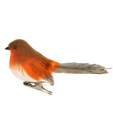 Clip on Robin Decoration | Christmas Tree Robin Ornament with Silver Clip Tree Decoration - Tophatter Daily Deals