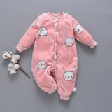 Autumn and winter flannel fleece warmth one-piece romper Rabbit 0 - Tophatter Daily Deals