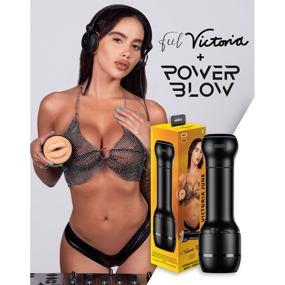 Kiiroo Combo PowerBlow and FeelStar Victoria June Interactive Masturbator > Sex Toys For Men > Masturbators > Vibrating - Tophatter Daily Deals