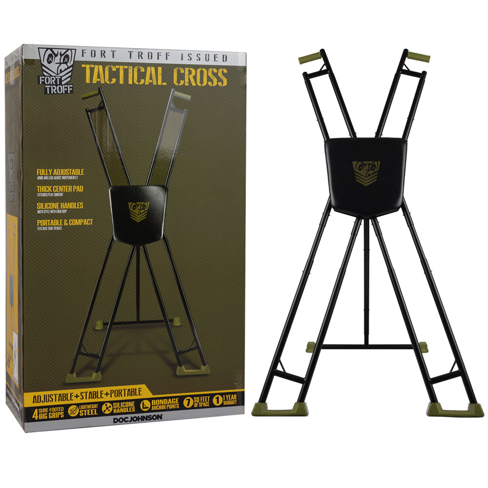Fort Troff Tactical Cross – Adjustable Steel Restraint Frame > Sex Toys > Sex Furniture - Tophatter Daily Deals