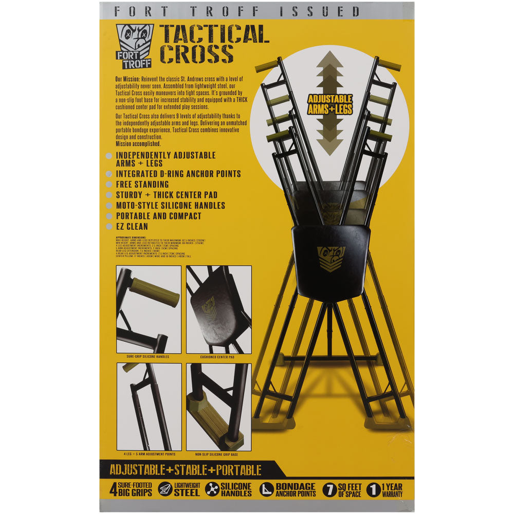 Fort Troff Tactical Cross – Adjustable Steel Restraint Frame > Sex Toys > Sex Furniture - Tophatter Daily Deals