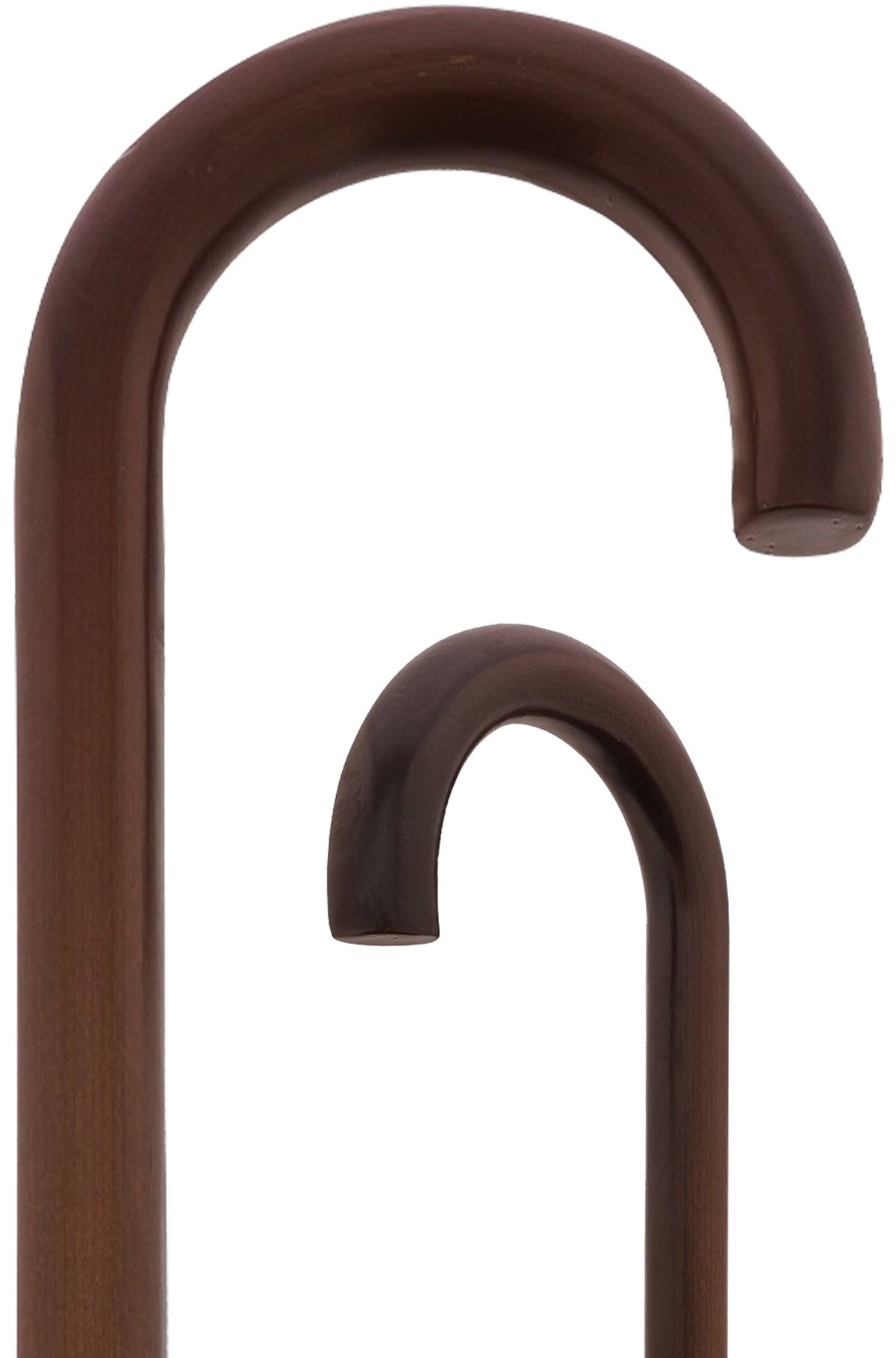 Walnut finished Natural Lightweight Wood Tourist Handle Walking Cane - Tophatter Daily Deals