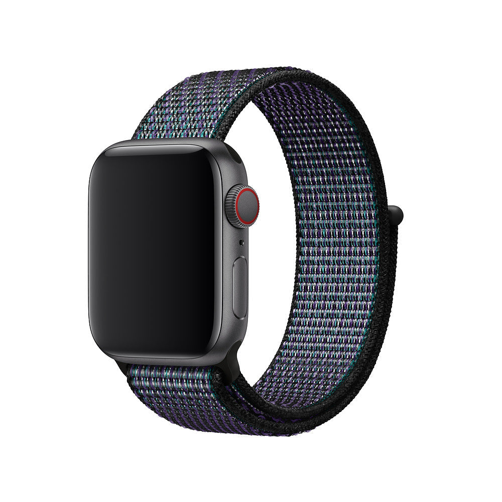 42 44mm Nylon Velcro Loopback Sports Watch Black 0 - Tophatter Daily Deals