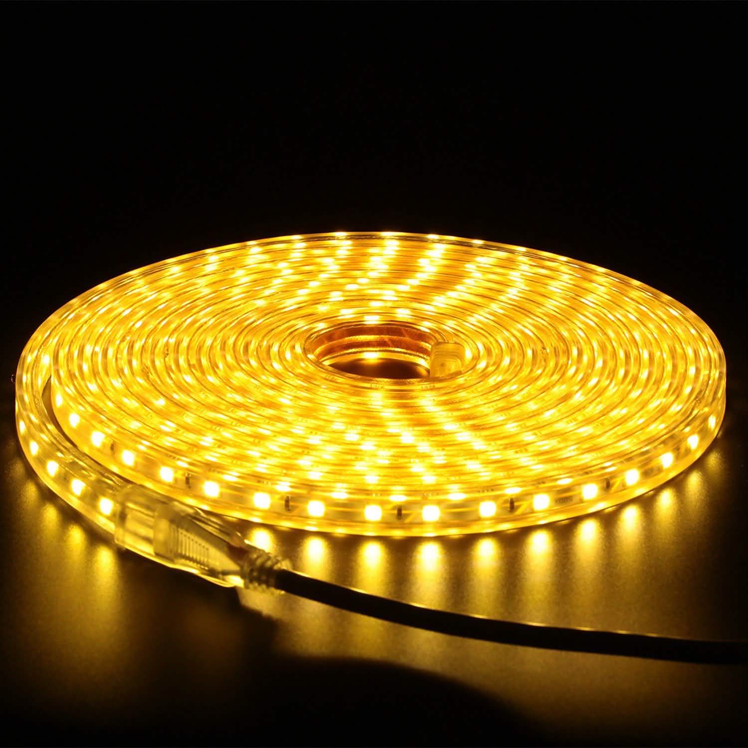 110V LED Strip Light Warm White Indoor Lighting - Tophatter Daily Deals