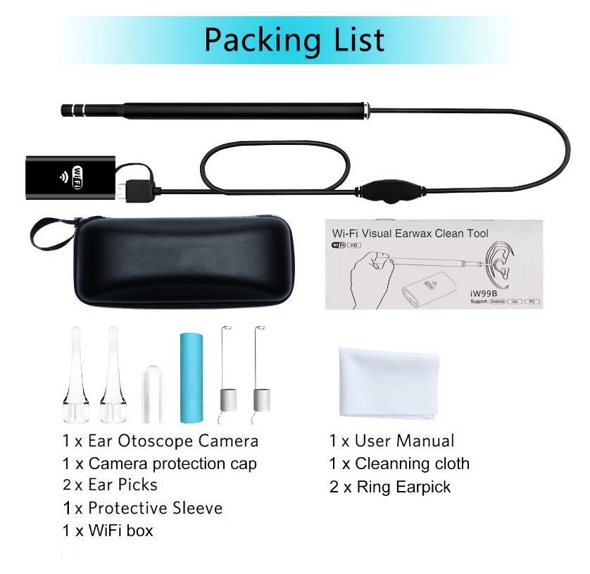 3-in-1 USB&Android&Type-c Ear Cleaning Endoscope HD Visual Ear Spoon Multifunctional Earpick With Mini Camera Ear Health Care Cleaning Tool WIFI version 0 - Tophatter Daily Deals