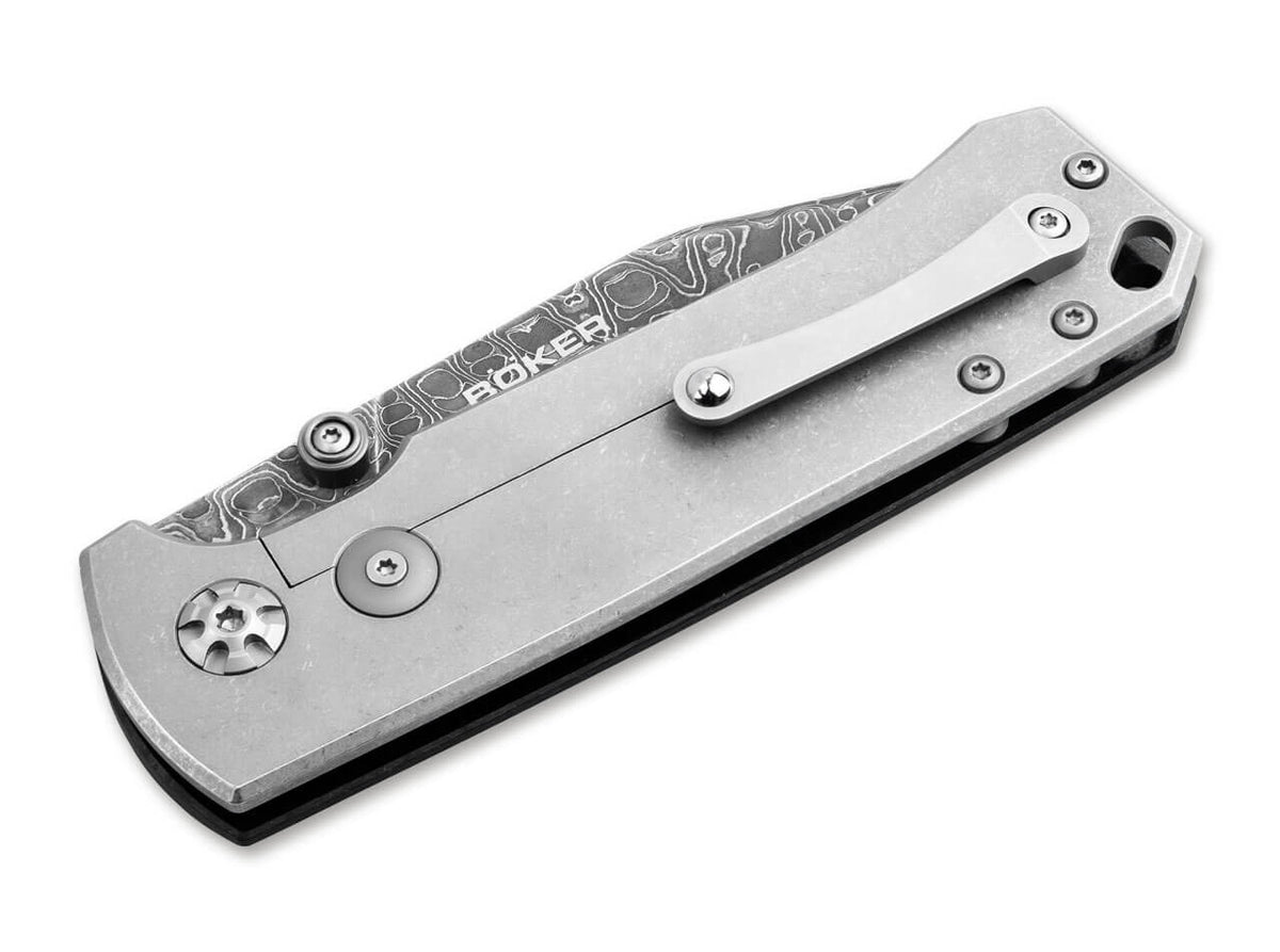 Boker Tiger - Damascus Blade - Black Burlap Micarta Handles - 111103DAM Knives - Tophatter Daily Deals