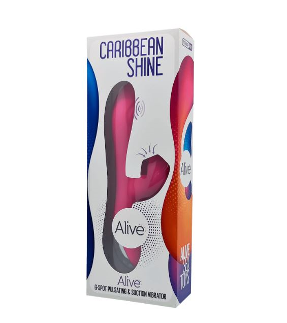 Alive Caribbean Shine Fuchsia G-Spot Pulsating and Suction Vibrator 21 cm Splashproof > Sex Toys For Ladies > G-Spot Vibrators - Tophatter Daily Deals