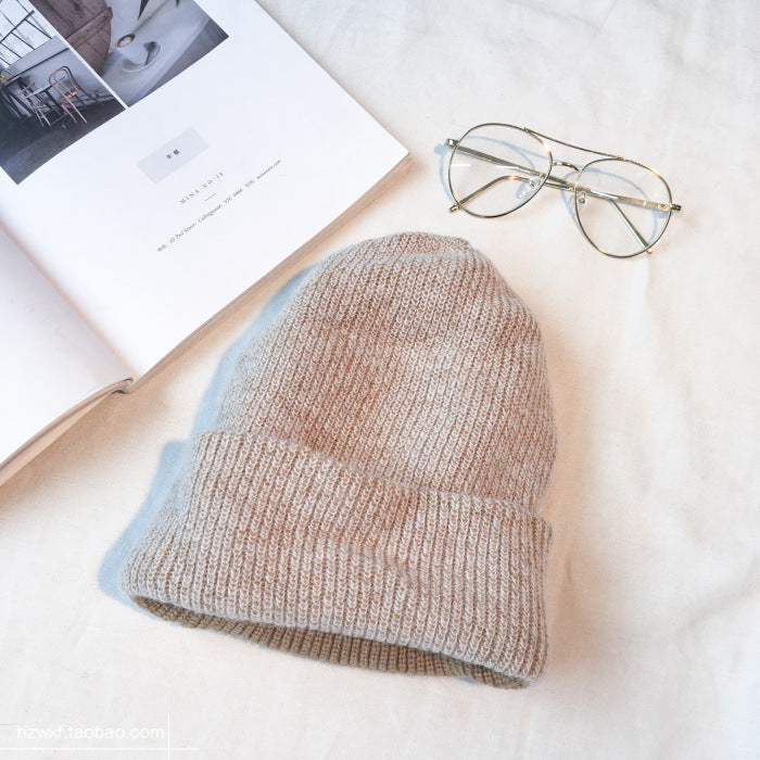 Autumn Winter Rabbit Hair Winter Skullies Hat Khaki 0 - Tophatter Daily Deals