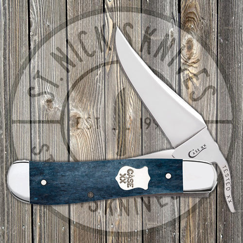 Case RussLock - Smooth Mediterranean Blue Bone - 11194 Traditional Knives - Tophatter Daily Deals