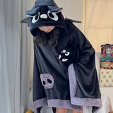 Bat Hooded Wearable Blanket with Detachable Nose Halloween - Tophatter Daily Deals