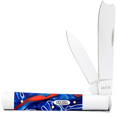 Case Razor Folding Knife - Smooth Patriotic Kirinite - 11226 Traditional Knives - Tophatter Daily Deals