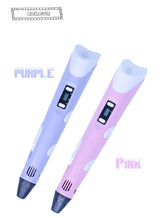 3D print pen 3D pen two generation graffiti 3D stereoscopic paintbrush children puzzle painting toys 0 - Tophatter Daily Deals