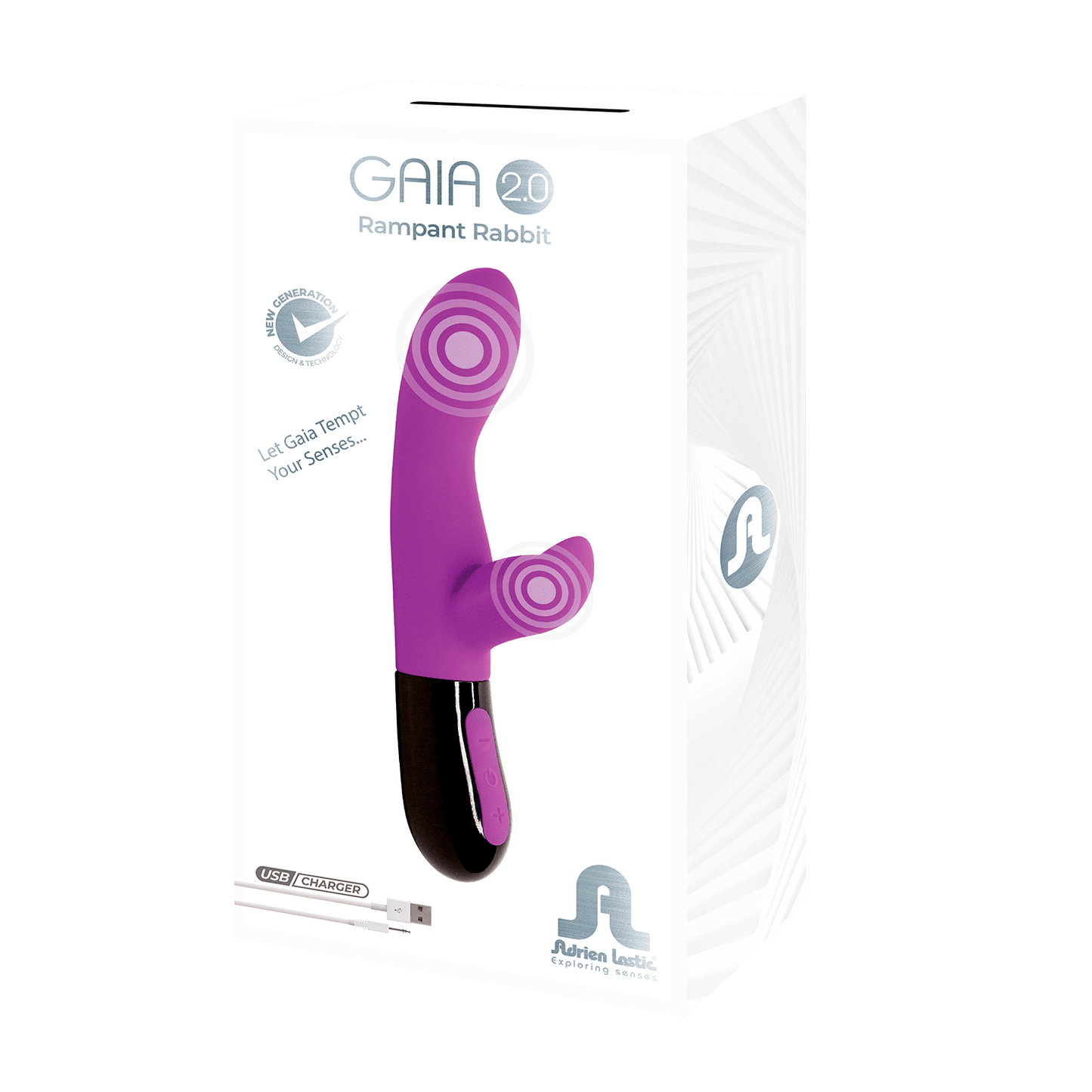 Adrien Lastic Gaia 2.0 Rampant Rabbit Purple Vibrator > Vibrators > Ladies > Rabbit - Tophatter Daily Deals