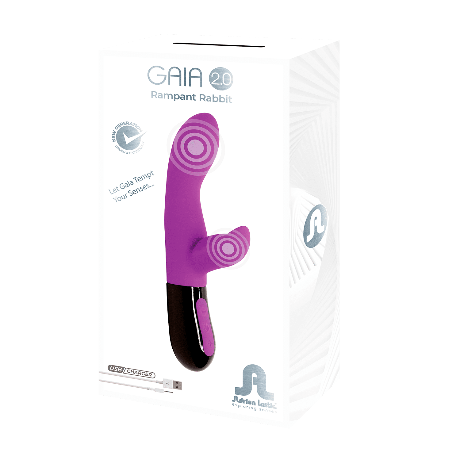 Adrien Lastic Gaia 2.0 Rampant Rabbit Purple Vibrator > Vibrators > Ladies > Rabbit - Tophatter Daily Deals