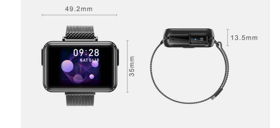 2 in 1 T91 Smart Watch Wireless Bluetooth Headset 0 - Tophatter Daily Deals