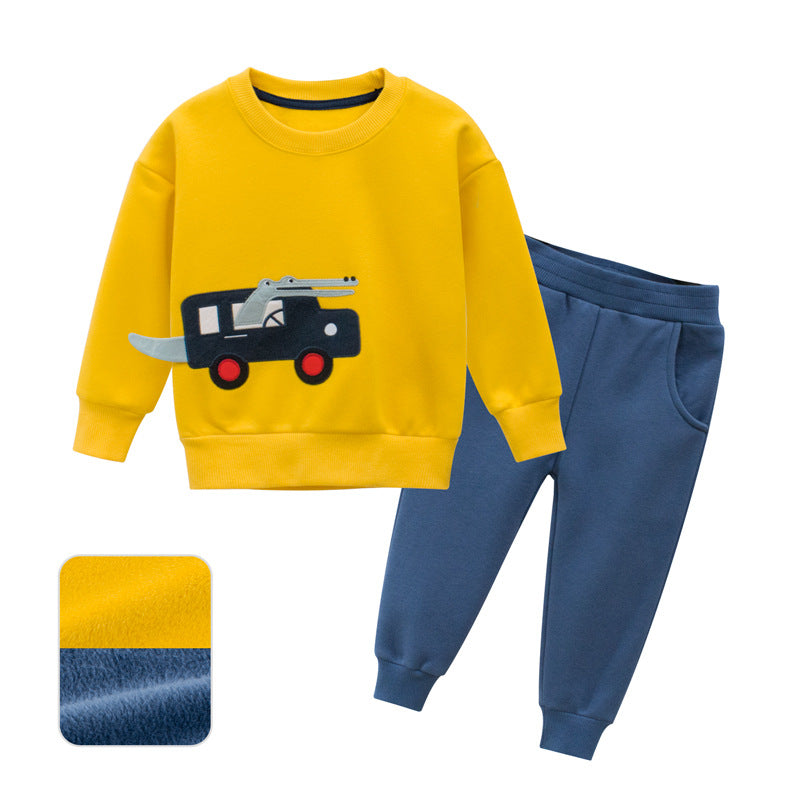 Boy's sports two-piece set Golden 0 - Tophatter Daily Deals
