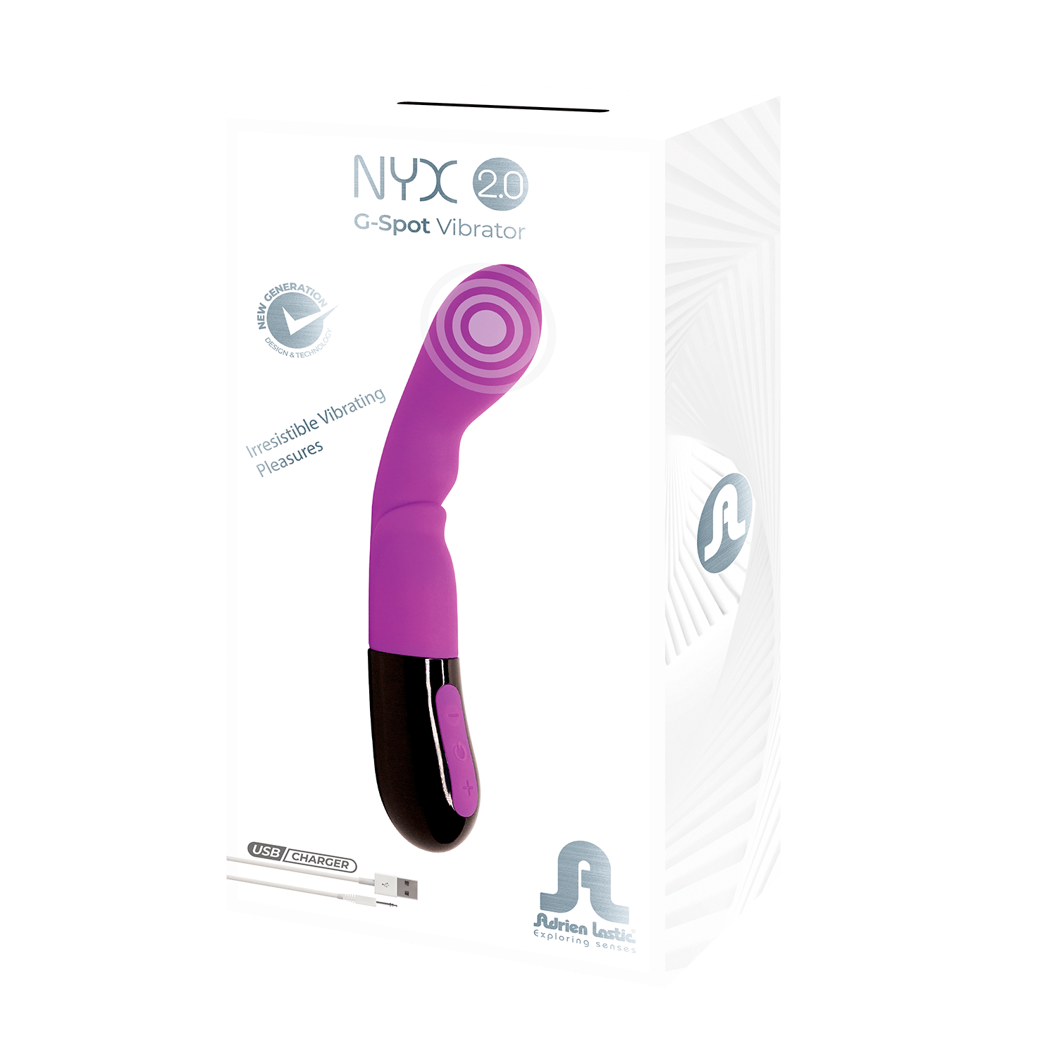 Adrien Lastic Nyx 2.0 Purple 2.0 G-Spot Vibrator with Charger > Sex Toys For Ladies > G-Spot Vibrators - Tophatter Daily Deals