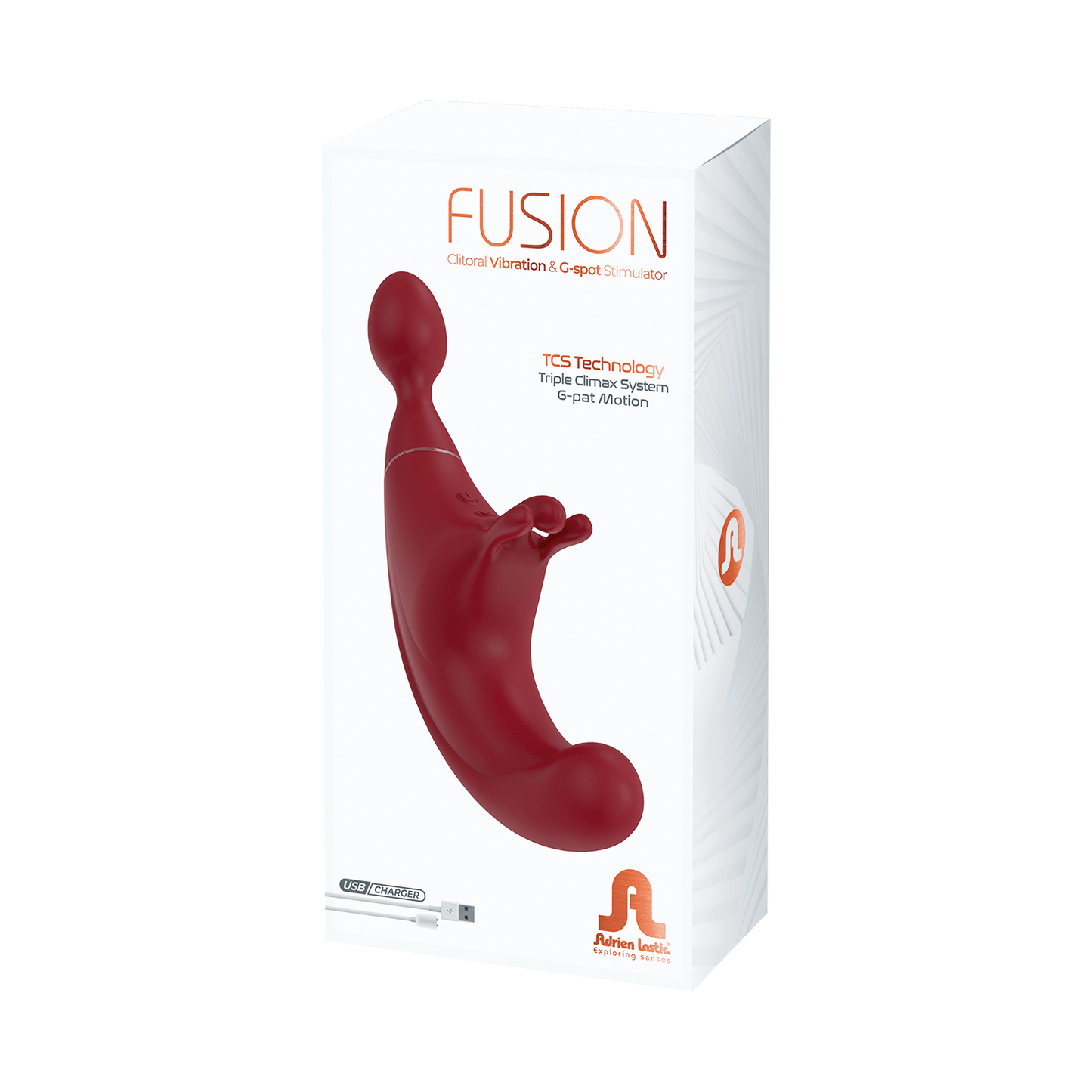 Adrien Lastic Fusion Triple Stimulation Clitoral Vibration and G-Spot Stimulator in Red with Design > Sex Toys For Ladies > G-Spot Vibrators - Tophatter Daily Deals