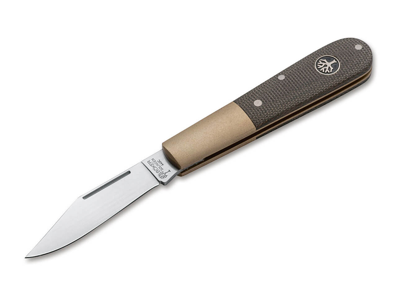Boker Barlow Expedition - 440C Blade - Micarta Handles - Brass Bolsters - 112941 Knives - Tophatter Daily Deals