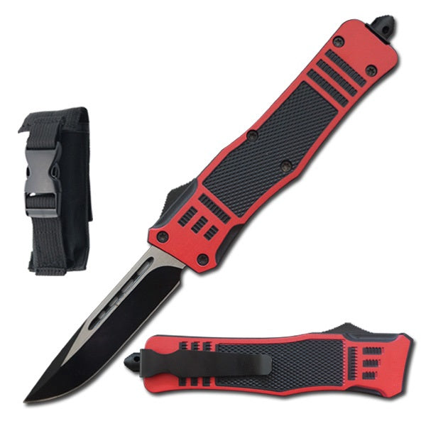 9" Red Ghost OTF Tactical Automatic Out Of The Front Pocket Knife - TOPHATTER'S ARMORY DEALS Collectible Weapons - Tophatter Daily Deals