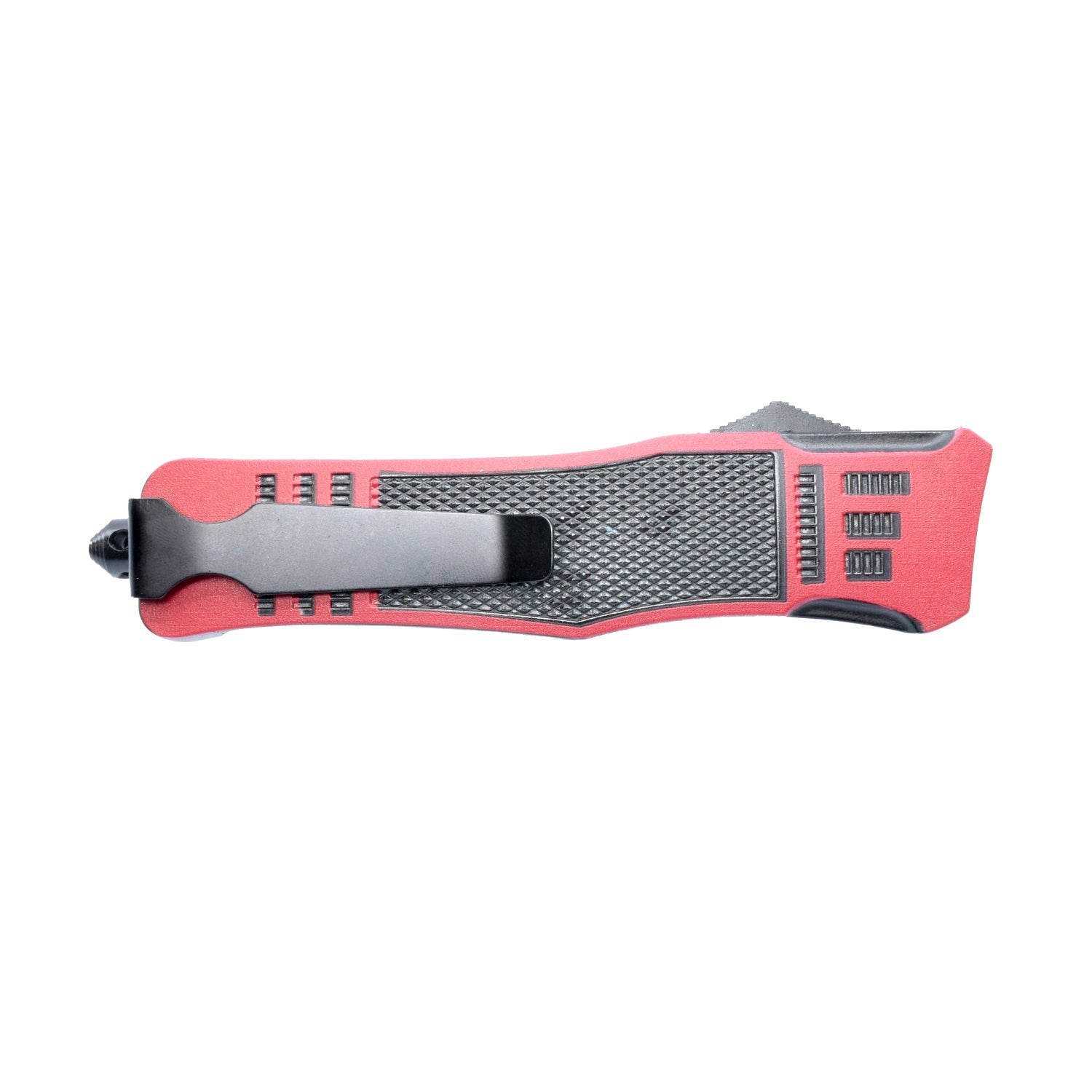 Automatic OTF Knife w/ Belt Clip - Red & Black Knife - Tophatter Daily Deals