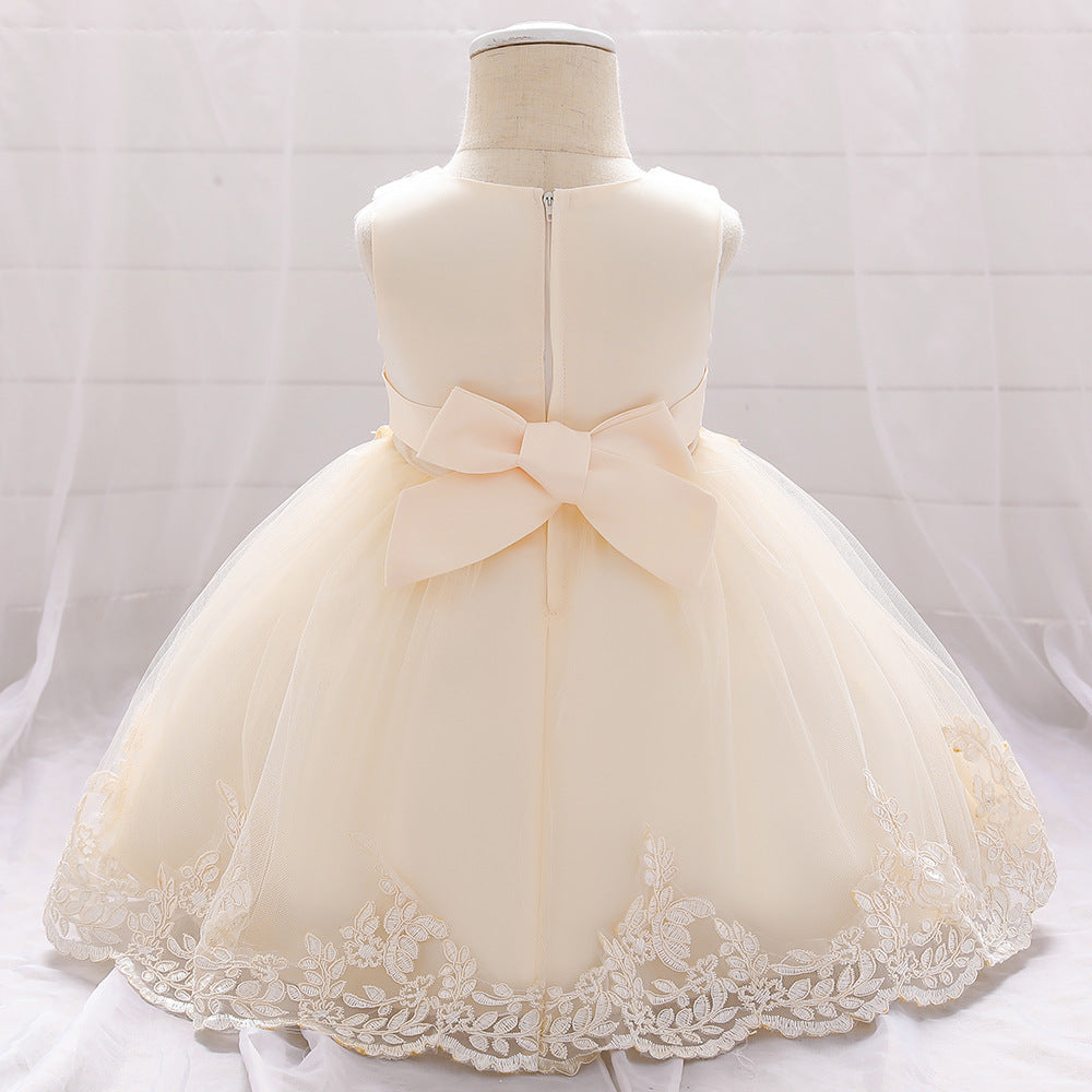 Baby girl one year old net yarn princess dress 0 - Tophatter Daily Deals