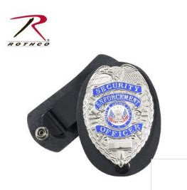 Rothco Leather Clip-On Badge Holder with Swivel Snap - Tophatter Daily Deals