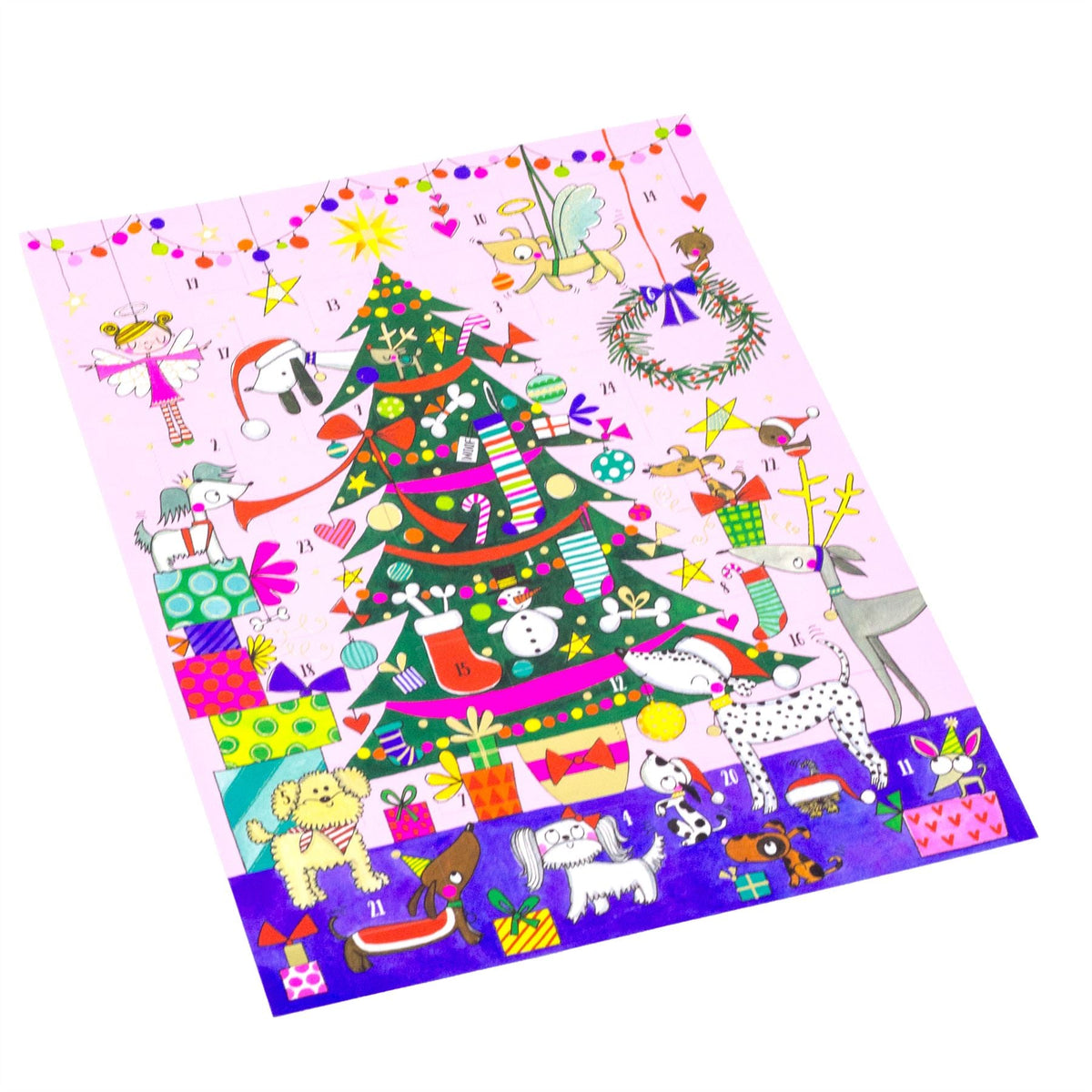 Christmas Tree & Dogs Christmas Advent Calendar Children's Traditional Calendar Advent Calendar - Tophatter Daily Deals