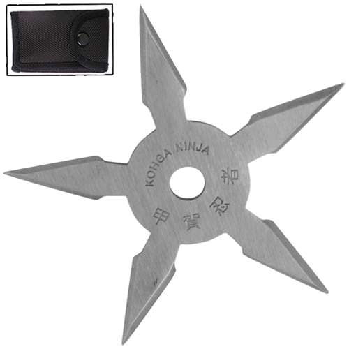 Secret Khoga Ninja Five Points Throwing Star Silver Collectible Weapons - Tophatter Daily Deals