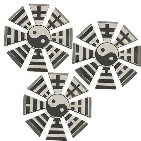 3 Pcs Yin Yang Shinobi Throwing Star Set - Pouch - Tophatter Daily Deals