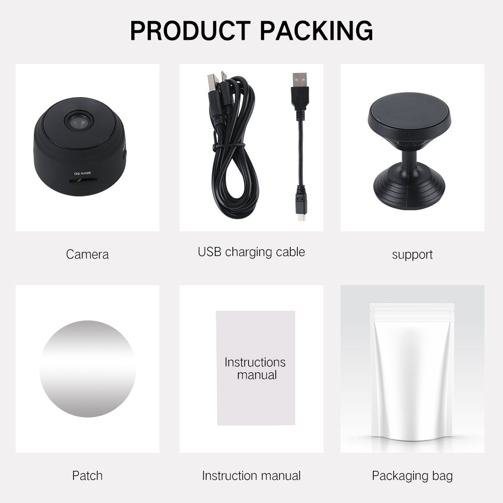 A9 1080P HD Wireless Night Vision Wifi Camera 0 - Tophatter Daily Deals
