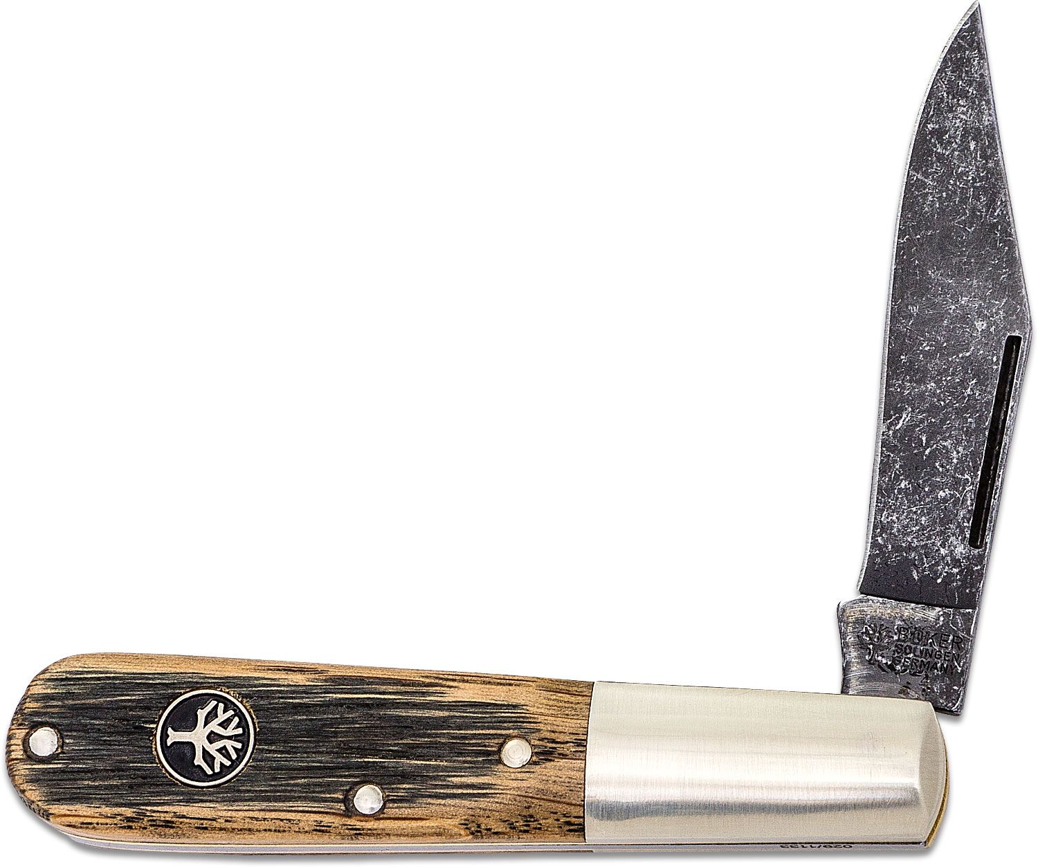 Boker Barlow Castle Burg - O1 Carbon Steel Blade - Oak Wood Handles - 113941 Knives - Tophatter Daily Deals