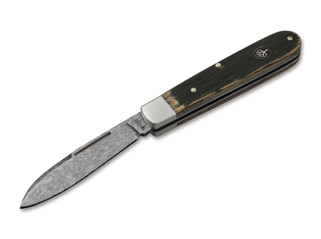 Boker Barlow Prime - O1 Carbon Steel Blade - Castle Wood Handles - 113942 Knives - Tophatter Daily Deals