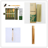 Bamboo portable tableware gift box 11pcs set Adventure 4pcs set 7 - Tophatter Daily Deals