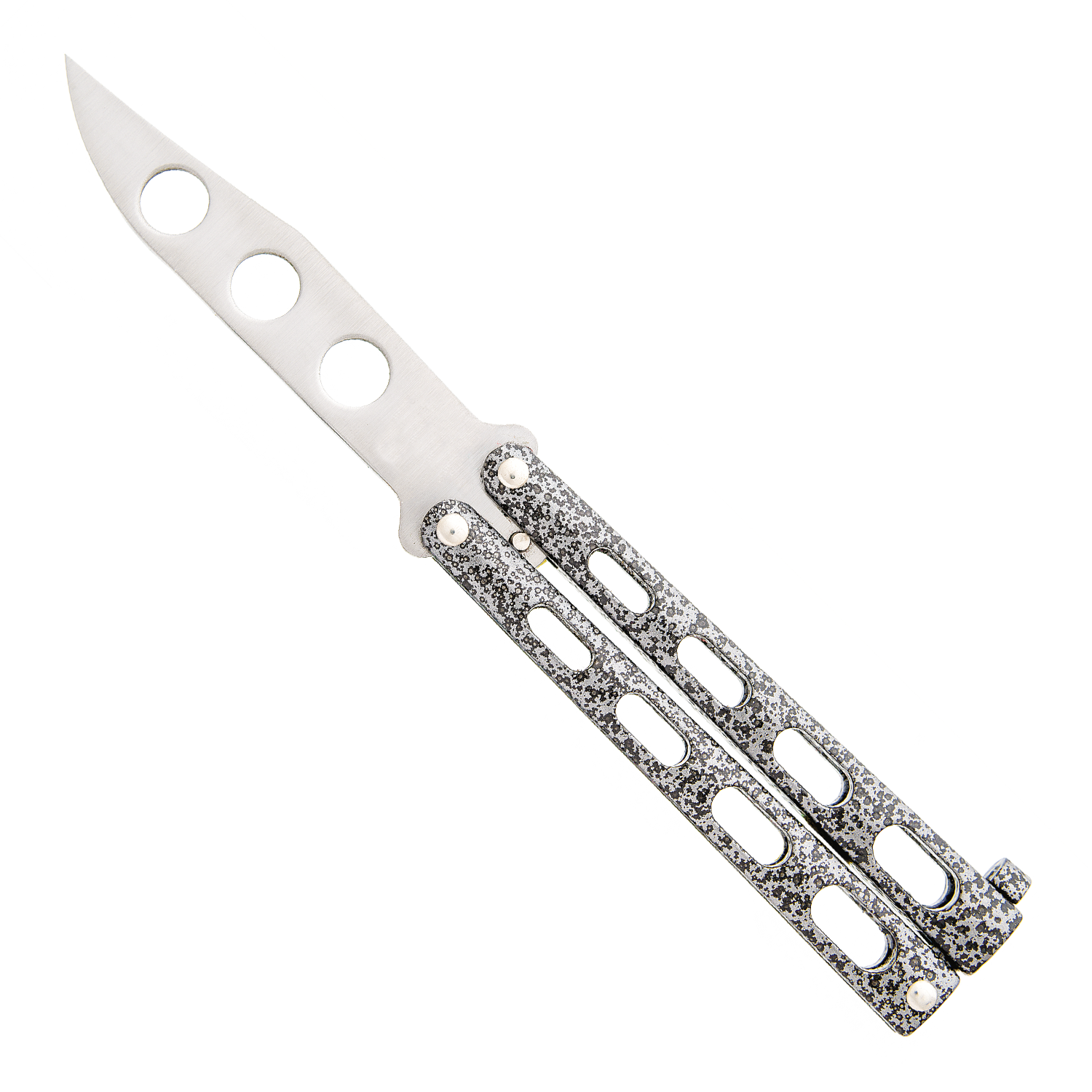 Bear & Son Silver Vein Trainer Butterfly Knife - 113TR Knives - Tophatter Daily Deals