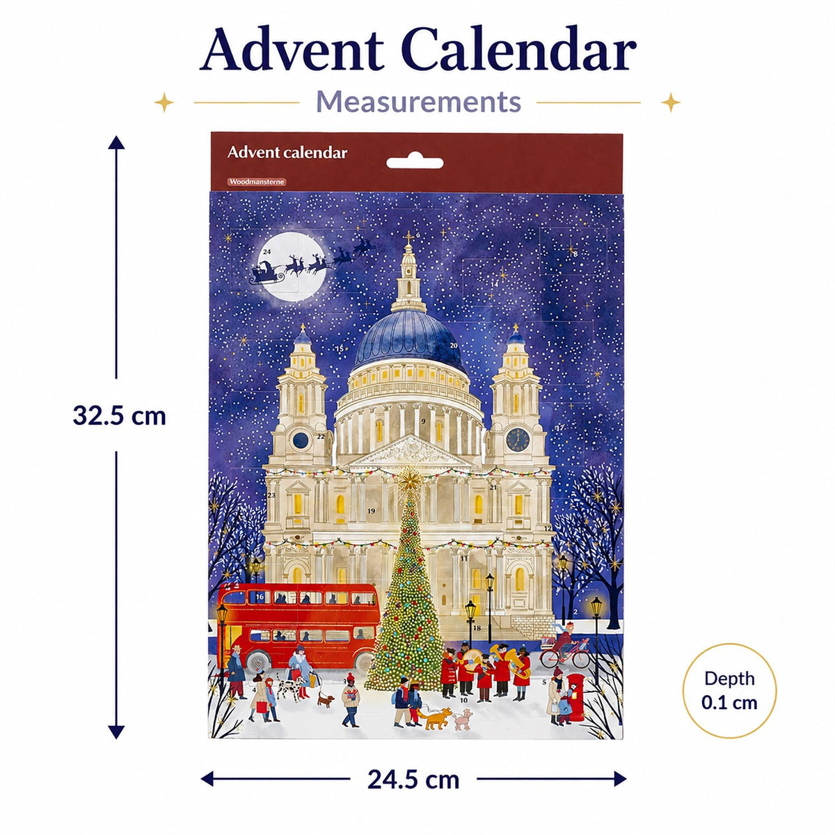 St Paul's Cathedral Traditional Picture Advent Calendar, Paper 24 Picture Doors Advent Calendar - Tophatter Daily Deals