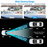 11.4-Inch Interior Clip-On Curve Car Rearview Mirror Automotive - Tophatter Daily Deals