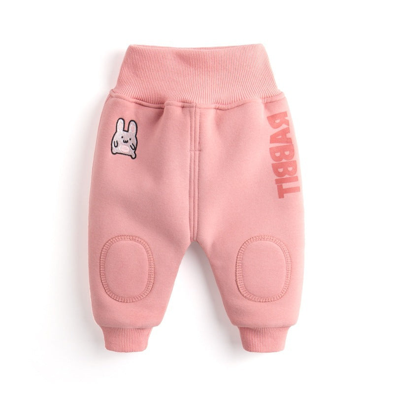 Baby winter plus velvet big PP pants 0 - Tophatter Daily Deals