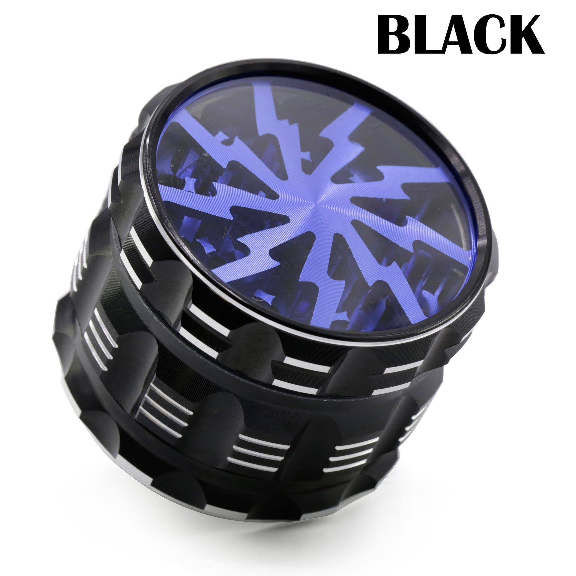 Aluminum alloy four-layer smoke grinder Black 0 - Tophatter Daily Deals