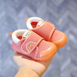 Breathable Mesh Baby Walking Shoes with Soft Soles Orange 0 - Tophatter Daily Deals